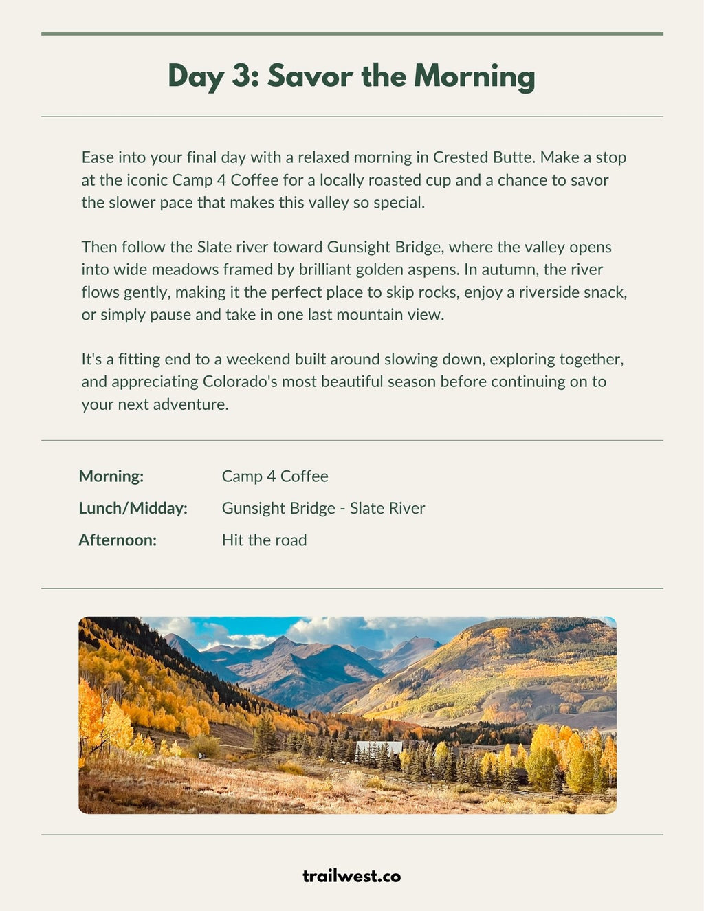 Golden Mountains: A Family Guide to Crested Butte's Golden Aspens