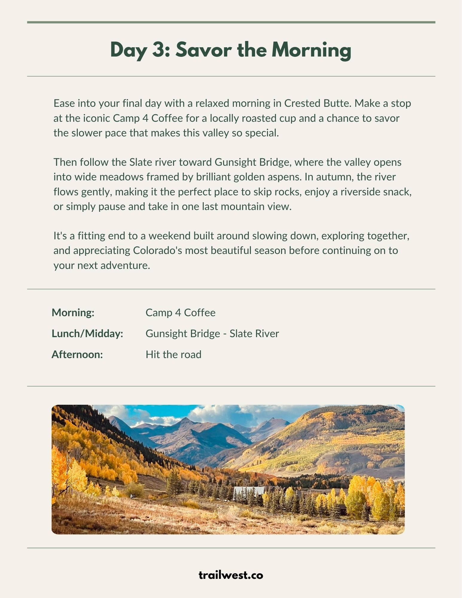 Golden Mountains: A Family Guide to Crested Butte's Golden Aspens
