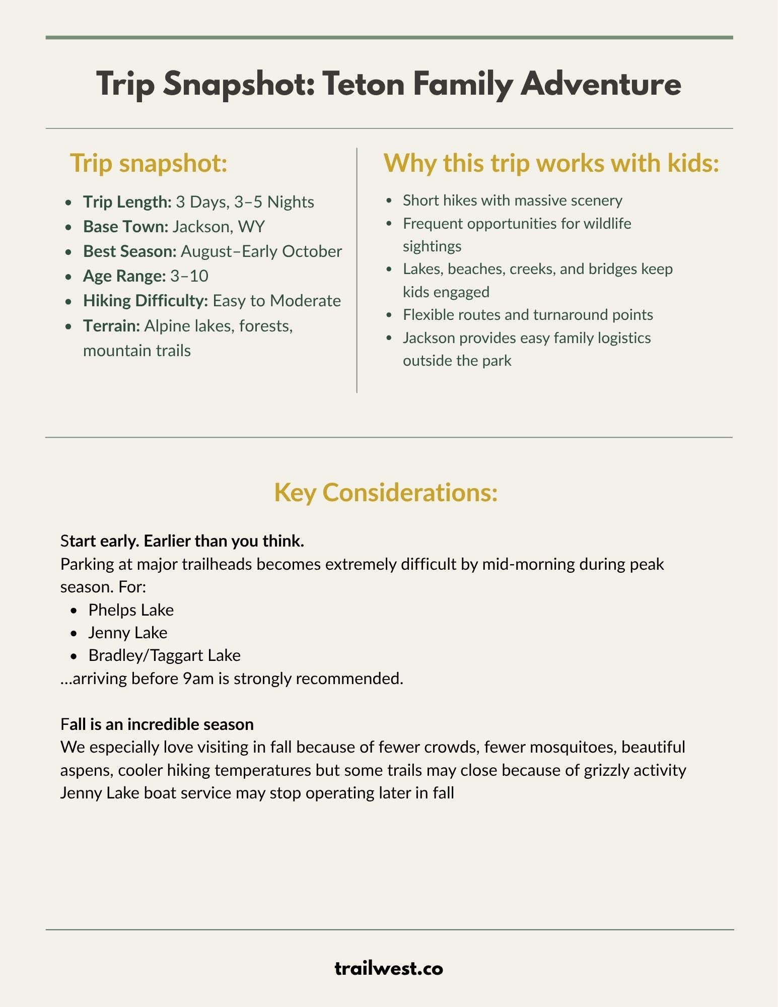Grand Teton Adventure: A 3-Day Family Itinerary